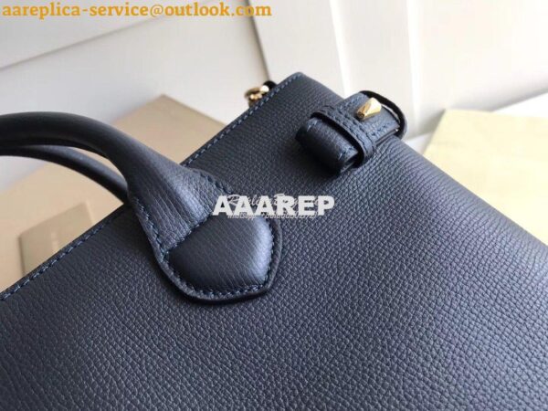 Replica Burberry The Small Banner in Leather and House Check Blue 2