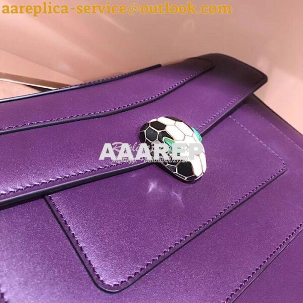 Replica Bvlgari Serpenti Forever Flap Cover Bag 284954 Wisteria Jade 7