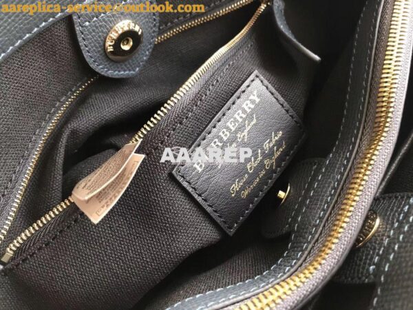 Replica Burberry The Small Banner in Leather and House Check Blue 6