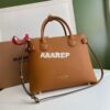 Replica Burberry The Small Banner in Leather and House Check Brown