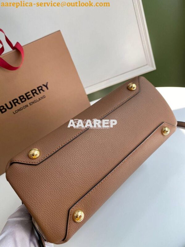 Replica Burberry The Small Banner in Leather and House Check Brown 17