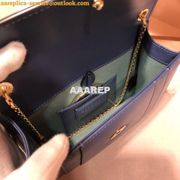 Replica Bvlgari Serpenti Forever Flap Cover Bag 34559 Ash Blue 9