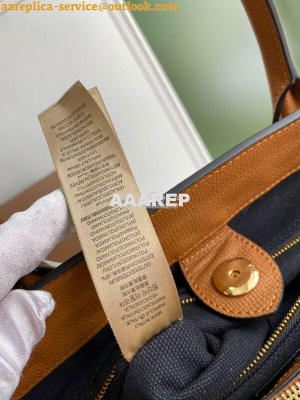 Replica Burberry The Small Banner in Leather and House Check Caramel 11