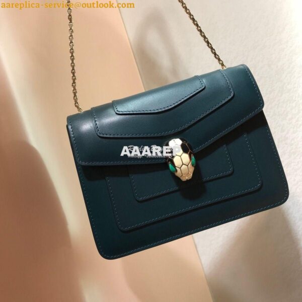 Replica Bvlgari Serpenti Forever Flap Cover Bag 34559 Forest Emerald 3