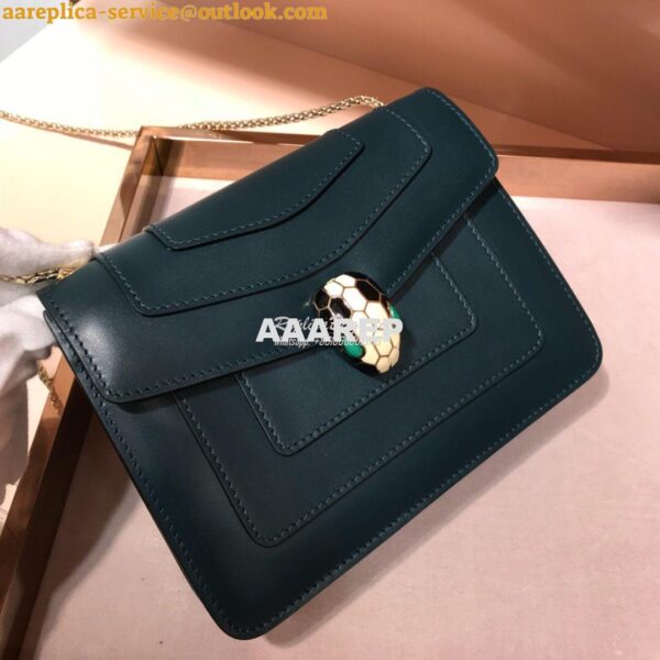 Replica Bvlgari Serpenti Forever Flap Cover Bag 34559 Forest Emerald 4