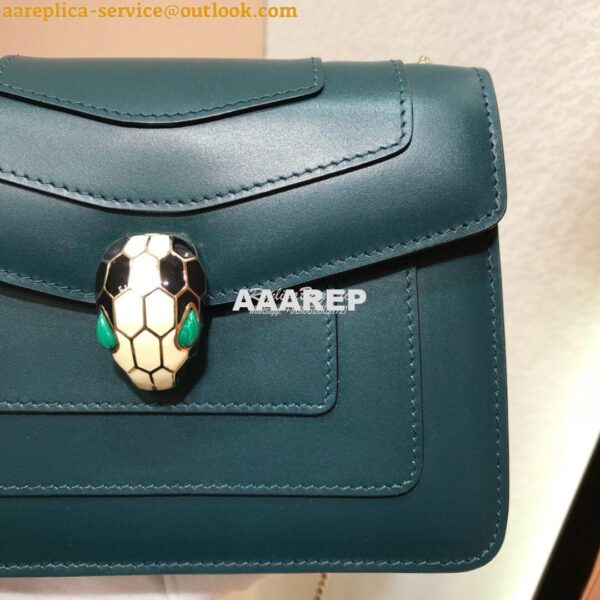 Replica Bvlgari Serpenti Forever Flap Cover Bag 34559 Forest Emerald 6