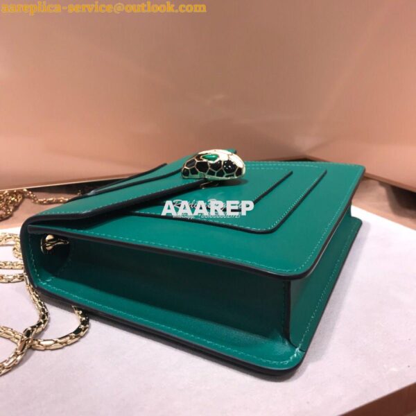 Replica Bvlgari Serpenti Forever Flap Cover Bag 34559 Green 6