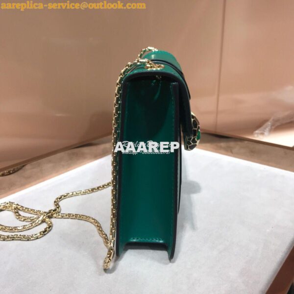 Replica Bvlgari Serpenti Forever Flap Cover Bag 34559 Green 7