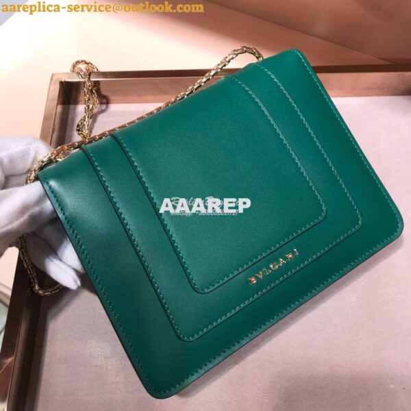 Replica Bvlgari Serpenti Forever Flap Cover Bag 34559 Green 10