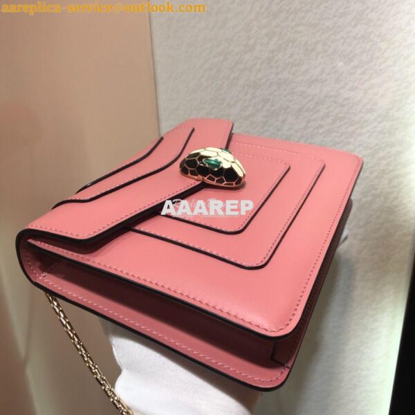 Replica Bvlgari Serpenti Forever Flap Cover Bag 34559 Pink 5