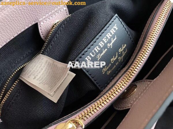 Replica Burberry The Small Banner in Leather and House Check Pale Orch 13