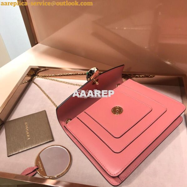 Replica Bvlgari Serpenti Forever Flap Cover Bag 34559 Pink 9