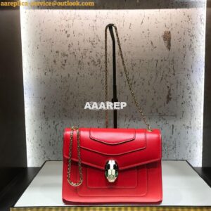 Replica Bvlgari Serpenti Forever Flap Cover Bag 34559 Red