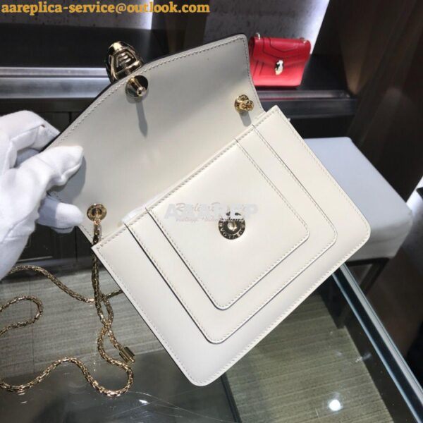 Replica Bvlgari Serpenti Forever Flap Cover Bag 34559 White 9