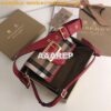 Replica Burberry The Small Buckle Bag in House Check and White Leather 2