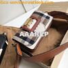 Replica Burberry The Small Buckle Bag in House Check and Red Leather