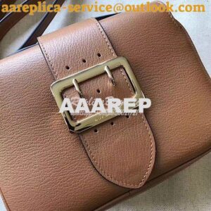 Replica Burberry The Small Buckle Crossbody Bag in Leather Tan