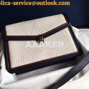 Replica Bvlgari Serpenti Forever Flap Cover Bag Framed Quilted White 2