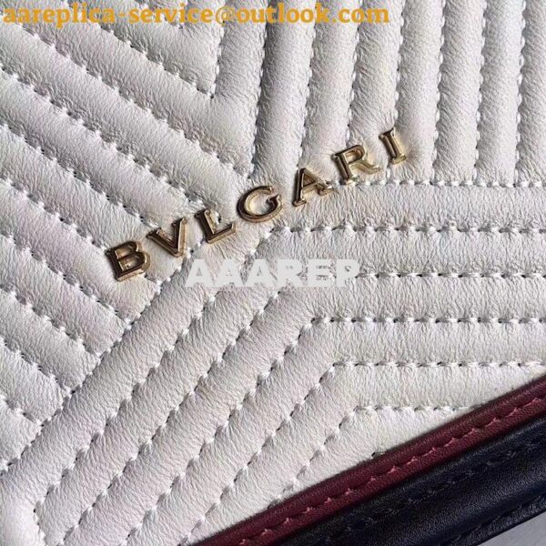 Replica Bvlgari Serpenti Forever Flap Cover Bag Framed Quilted White 11