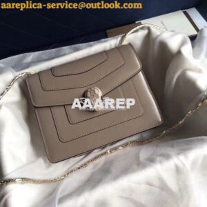 Replica Bvlgari Serpenti Forever Flap Cover Bag Grey 286513