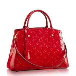 Replica Louis Vuitton Montaigne MM Bag Monogram Vernis M50167 BLV606