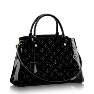 Replica Louis Vuitton Montaigne MM Bag Monogram Vernis M50168 BLV605