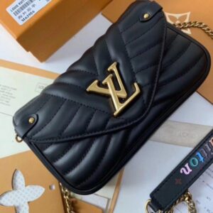 Replica Louis Vuitton Black New Wave Chain Pochette M63929 BLV623 2