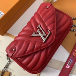 Replica Louis Vuitton Red New Wave Chain Pochette M63956 BLV622 2