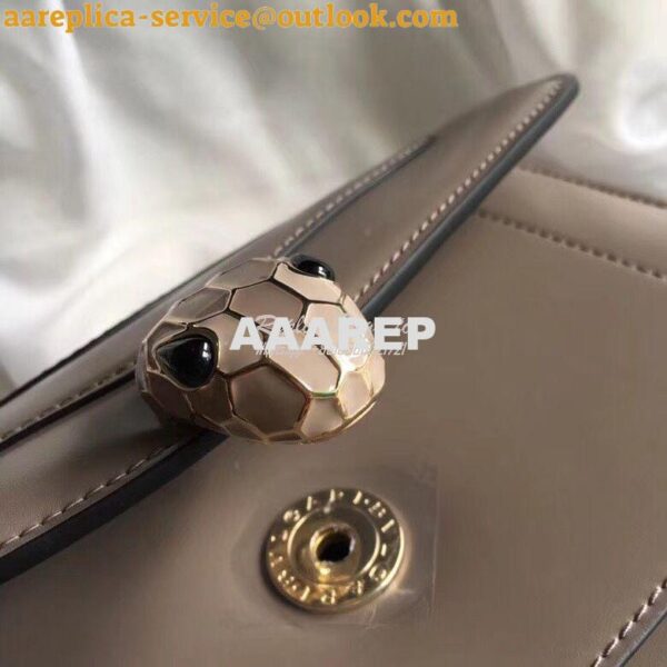 Replica Bvlgari Serpenti Forever Flap Cover Bag Grey 286516 8