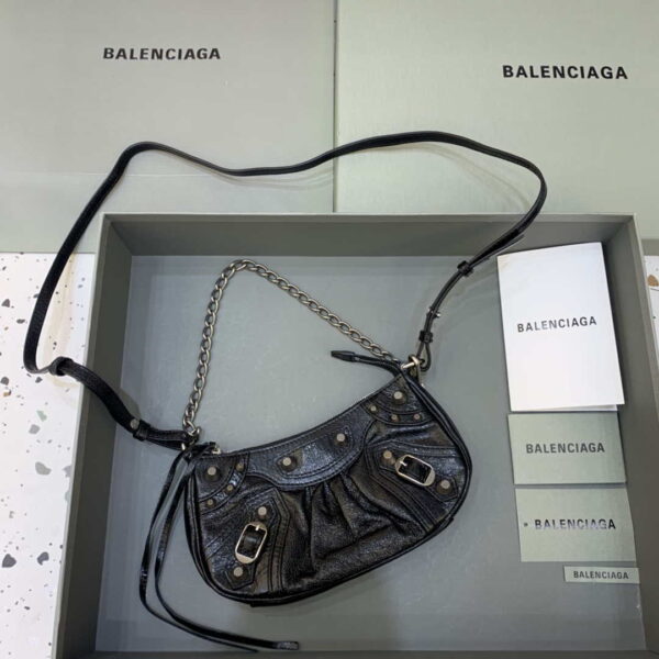 Replica Balenciaga 6940271VG9 Le Cagole Mini Multipouch in black Arena lambskin