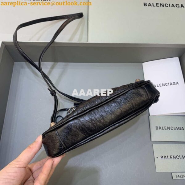 Replica Balenciaga 6940271VG9 Le Cagole Mini Multipouch in black Arena lambskin 4