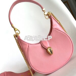 Replica Bvlgari Serpenti Ellipse Shoulder Bag 291636 Quartz Pink