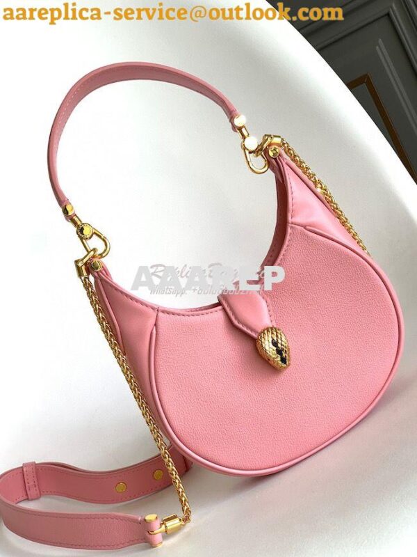 Replica Bvlgari Serpenti Ellipse Shoulder Bag 291636 Quartz Pink