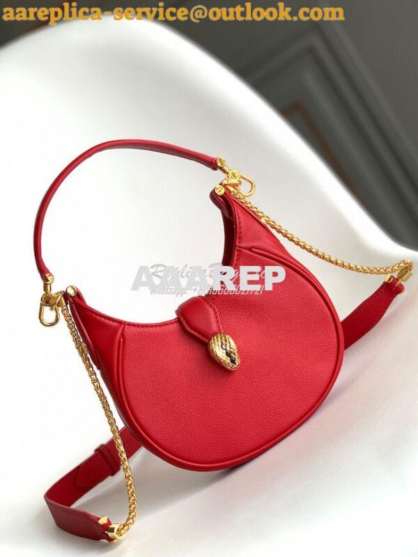 Replica Bvlgari Serpenti Ellipse Shoulder Bag 291636 Red 3