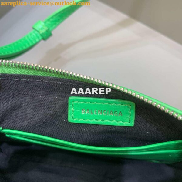 Replica Balenciaga 6940271VG9 Le Cagole Mini Multipouch in Green Arena lambskin 7