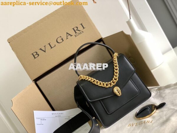 Replica Bvlgari Serpenti Forever Small Maxi Chain Top-handle Bag In B