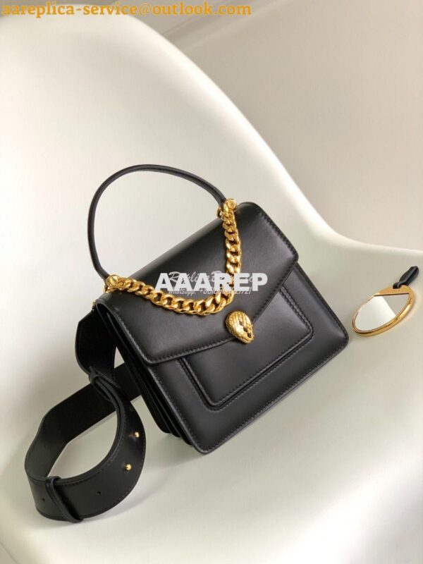 Replica Bvlgari Serpenti Forever Small Maxi Chain Top-handle Bag In B 4