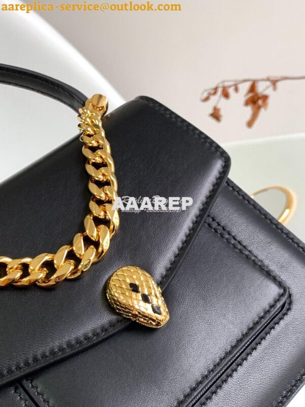 Replica Bvlgari Serpenti Forever Small Maxi Chain Top-handle Bag In B 3