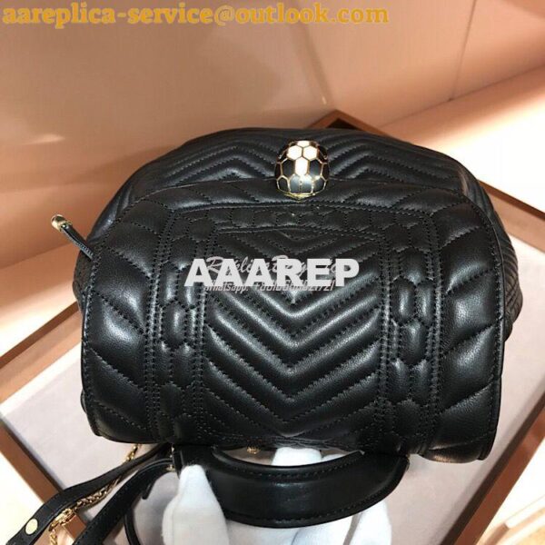 Replica Bvlgari Serpenti Forever Backpack 286538 Black 6