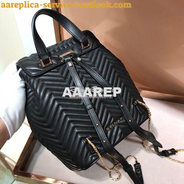 Replica Bvlgari Serpenti Forever Backpack 286538 Black 7