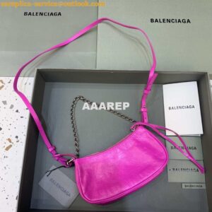 Replica Balenciaga 6940271VG9 Le Cagole Mini Multipouch in Sky Pink Arena lambskin 2