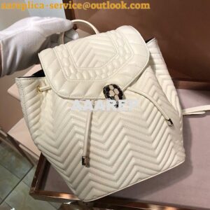 Replica Bvlgari Serpenti Forever Backpack 286538 White 2