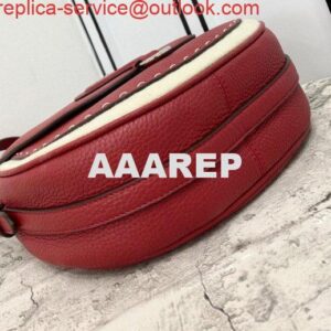 Replica Fendi 655 Fendi Moonlight Shoulder Saddle Leather Bag Red