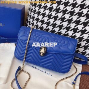 Replica Bvlgari Serpenti Forever Belt Bag 287853 Cobalt Blue 2