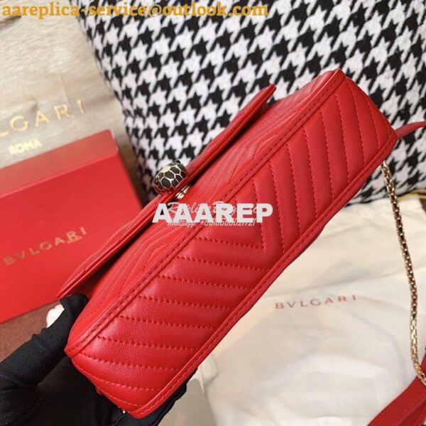 Replica Bvlgari Serpenti Forever Belt Bag 287853 Red 10