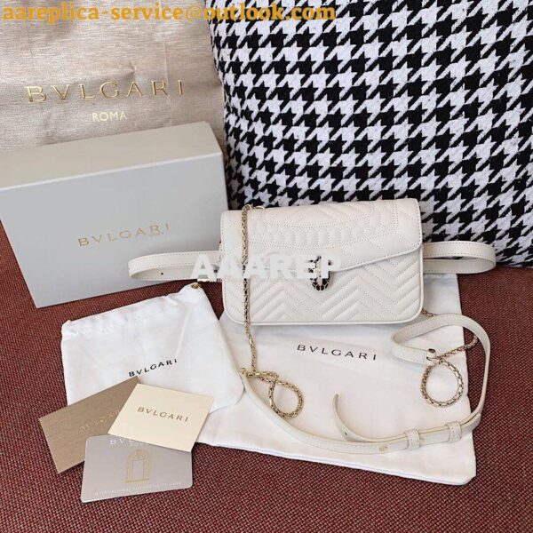 Replica Bvlgari Serpenti Forever Belt Bag 287853 White