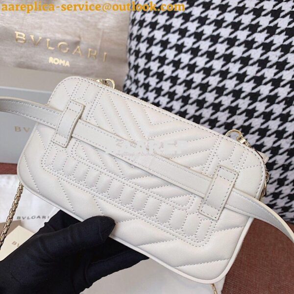 Replica Bvlgari Serpenti Forever Belt Bag 287853 White 8