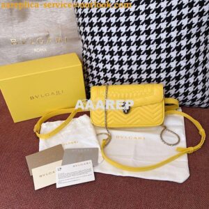 Replica Bvlgari Serpenti Forever Belt Bag 287853 Yellow