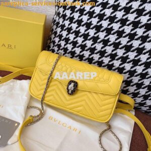 Replica Bvlgari Serpenti Forever Belt Bag 287853 Yellow 2