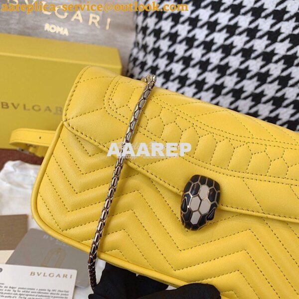 Replica Bvlgari Serpenti Forever Belt Bag 287853 Yellow 4